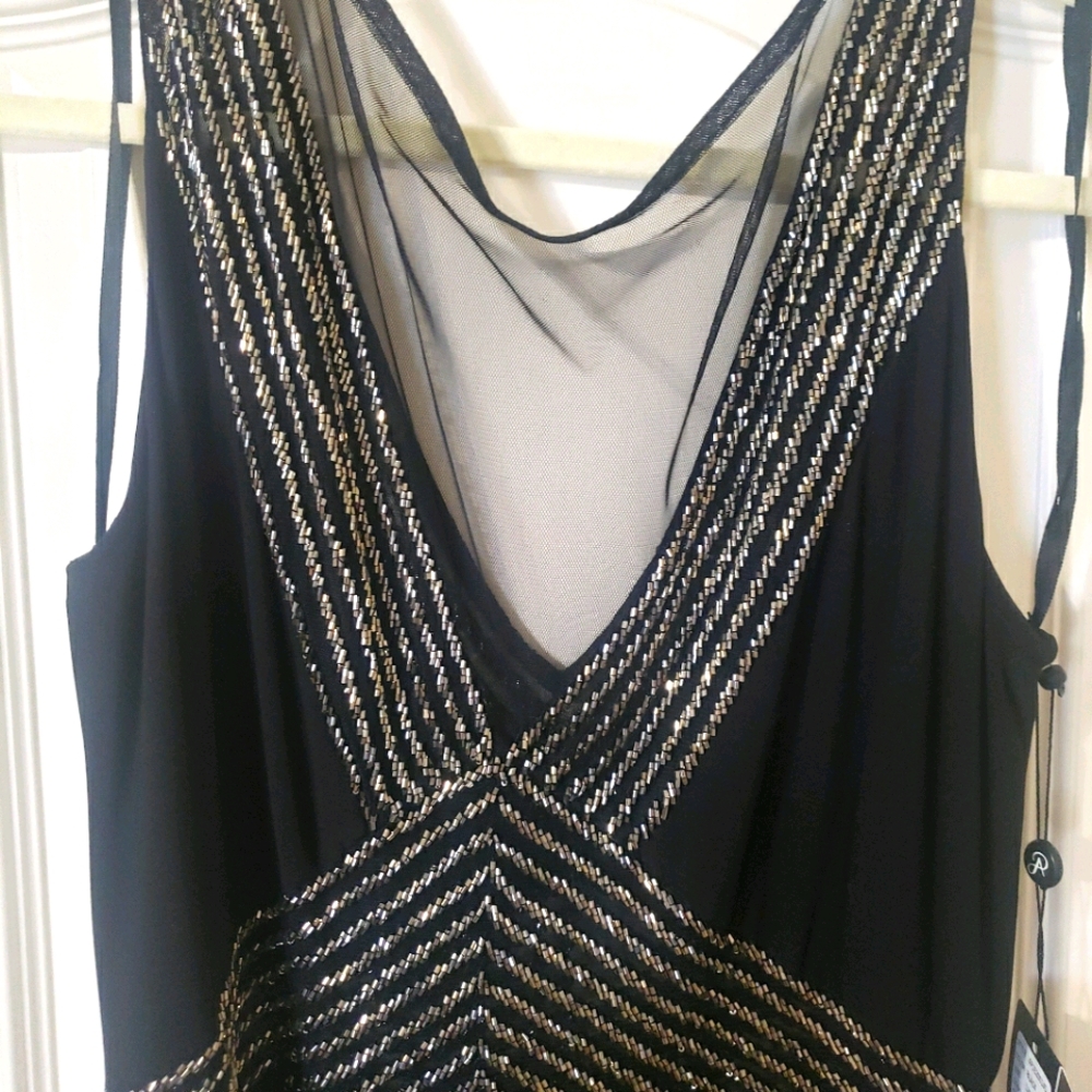 Matte jersey beaded dress/ prom/ wedding